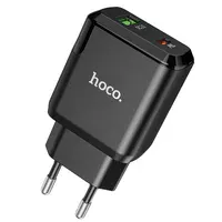 СЗУ Hoco N5 Favor 20W PD + QC3.0 (1USB / 1Type-C / 3A) Чорний