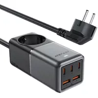 СЗУ Acefast Z2 PD75W GaN (3*USB-C+2*USB-A) Black gray