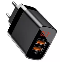 СЗУ Baseus Mirror Lake Dual QC Digital Display 2USB Чорний