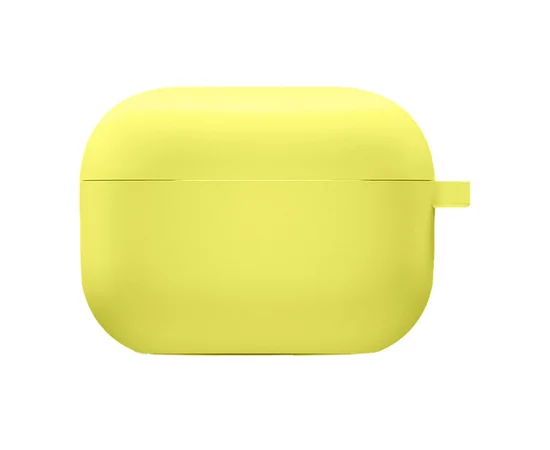 Силиконовый футляр с микрофиброй для наушников Airpods Pro 2 Желтый / Bright Yellow