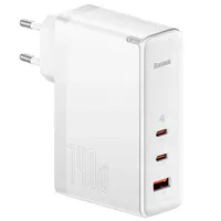 СЗУ Baseus GaN5 Pro 2Type-C+USB 140W EU (with Type-C to Type-C 140W (1m)) (CCGP100201) White