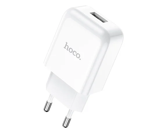 СЗУ HOCO N2 (1USB/2.1A) + USB - Lightning Белый