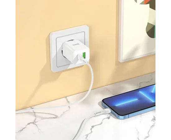 СЗУ Hoco N28 Founder 20W Type-C + USB White