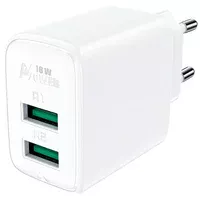 СЗУ Acefast A33 QC18W (USB-A+USB-A) dual port White