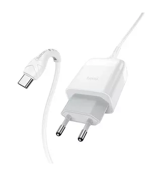 СЗУ Hoco C72Q QC3.0 (1USB / 2A) + Type-C Білий
