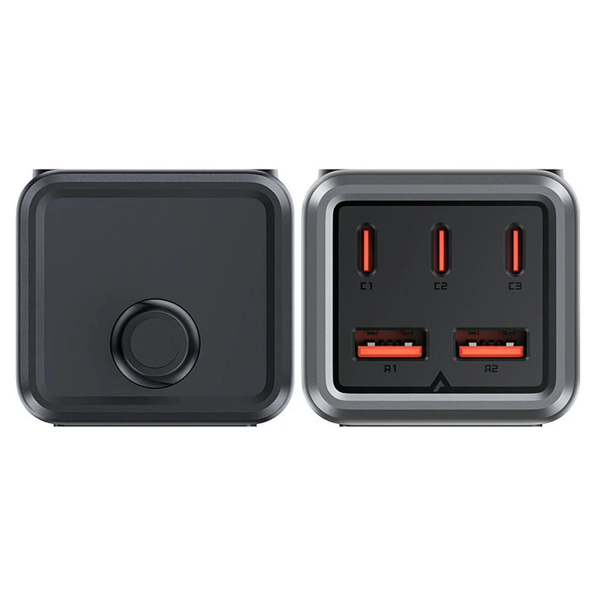 СЗУ Acefast Z2 PD75W GaN (3*USB-C+2*USB-A) Black gray