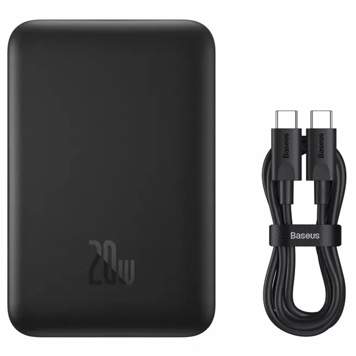 Портативний зарядний пристрій Power Bank Baseus Magnetic Mini 20W із БЗУ 10000 mAh (PPCX070001) Black