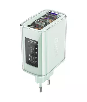 СЗУ Acefast A45 Exploration series PD65W GaN (2*USB-C+USB-A) Mountain mist