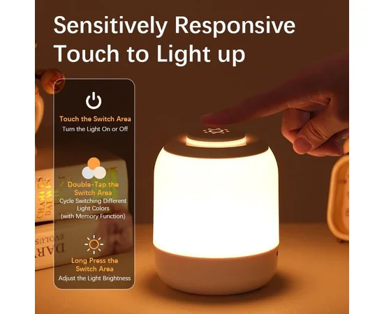 Настольный сенсорный LED светильник 3 colour light MZ-L2701 Pink