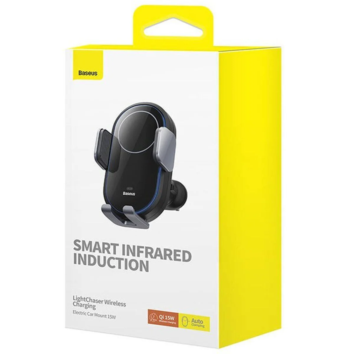 Автодержатель с БЗУ Baseus LightChaser Wireless Charging Electric Car Mount 15W (C40355900121-00) Black