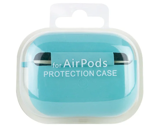 Силіконовий футляр з мікрофіброю для навушників Airpods Pro 2 Бірюзовий / Marine Green