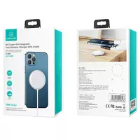 БЗУ Usams US-CD160 W2,15W, Type-C (магнитный) Серебряный