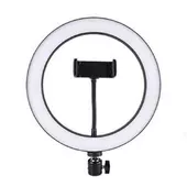 Кольцевая светодиодная LED лампа Flat Ring 8" + table tripod Black