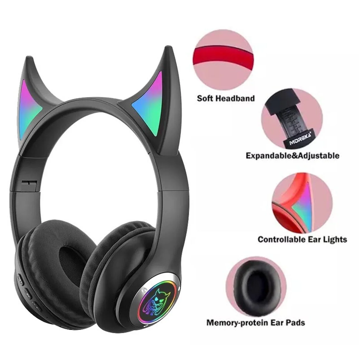 Накладные беспроводные наушники Devil's Horn STN-29 Black