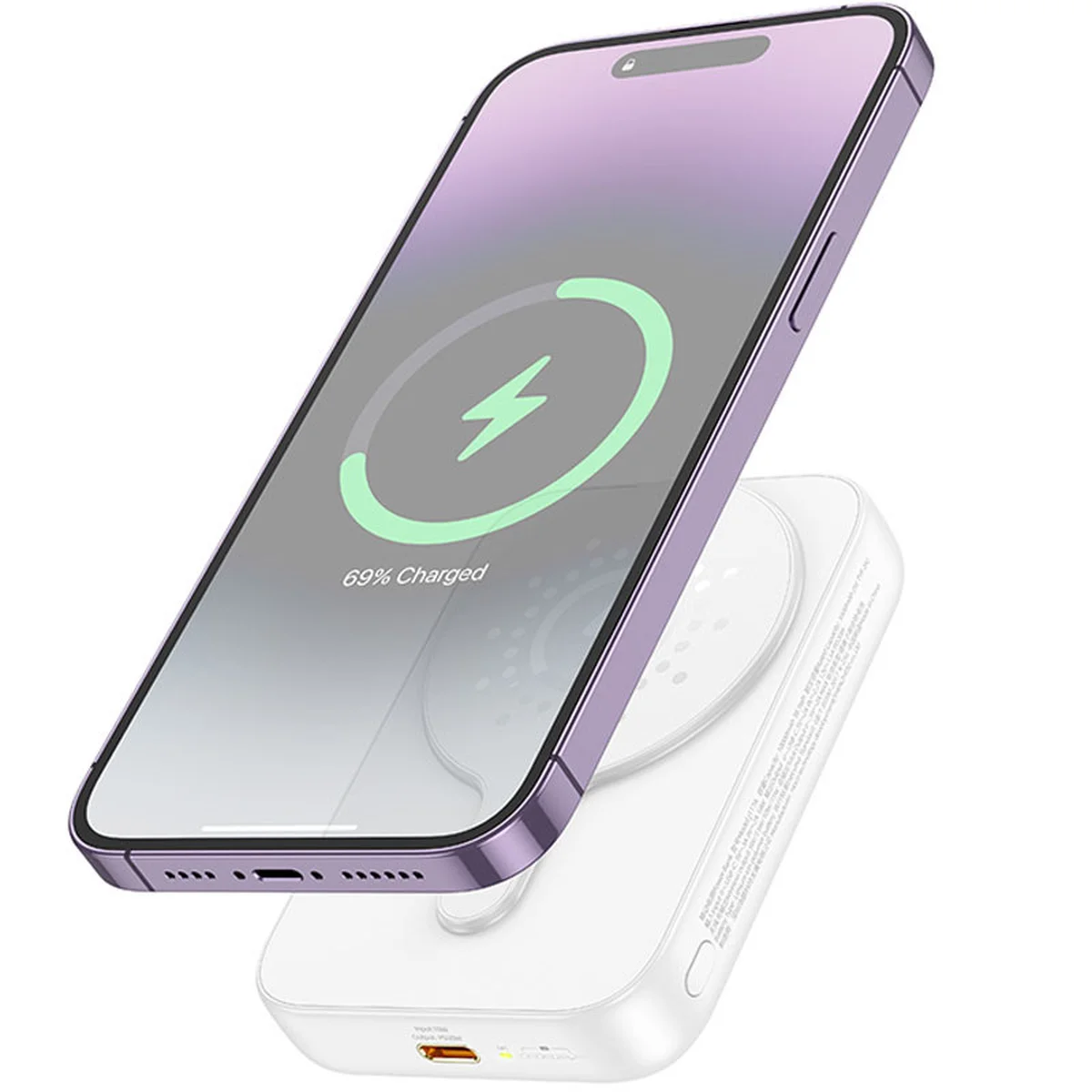 Портативное зарядное устройство Power Bank Hoco J117A Esteem PD20W с БЗУ 10 000 mAh White