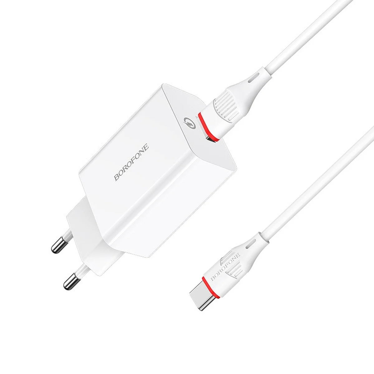 СЗУ Borofone BA21A Long journey QC3.0 (1USB/3A) + Type-C Белый