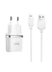 СЗУ Hoco C12 Charger + Cable Lightning 2.4A 2USB Белый
