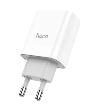 СЗУ HOCO C80A Plus Rapido PD20W+QC3.0 (1Type-C/1USB) White