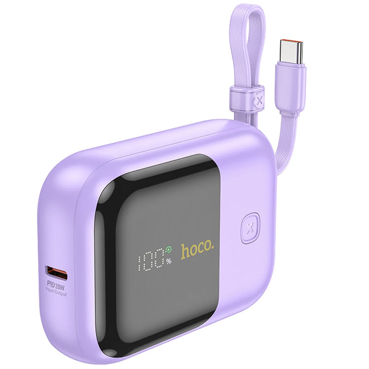 Портативний зарядний пристрій Power Bank Hoco Q20 Fountain 22.5W+PD20W 10000 mAh Purple