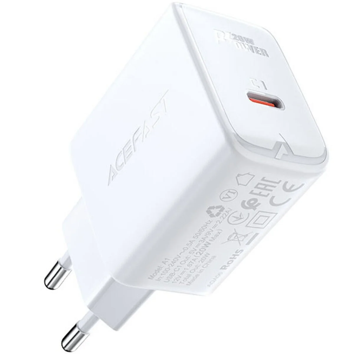 СЗУ Acefast A1 PD20W single USB-C White