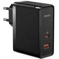 СЗУ Baseus GaN5 Pro Type-C+USB 100W EU (CCGP09020) Чорний