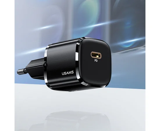 СЗУ Usams US-CC124 T36 20W Super Si (1Type-C / 20W) Чорний