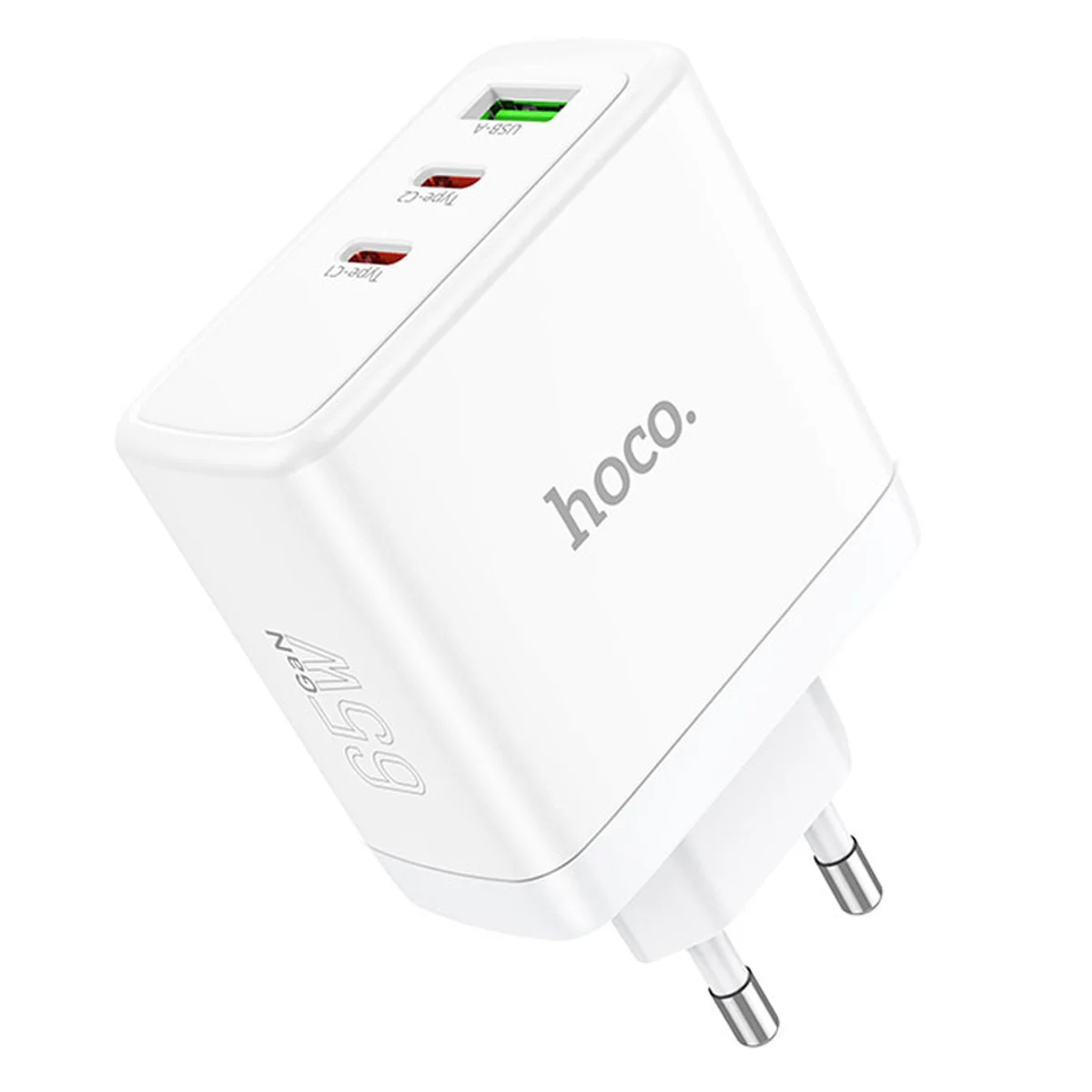 СЗУ Hoco N30 Glory PD65W (2Type-C/1USB) White