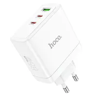 СЗУ Hoco N30 Glory PD65W (2Type-C/1USB) White