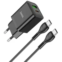 СЗУ Hoco N28 Founder PD20W+QC3.0 + Type-C to Type-C Black