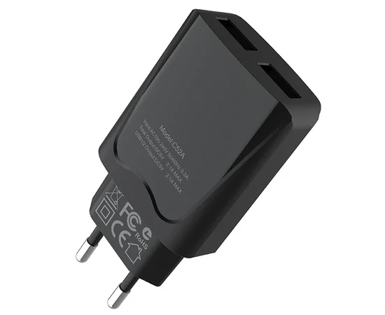 СЗУ Hoco C52A (2USB 2.1A) Черный
