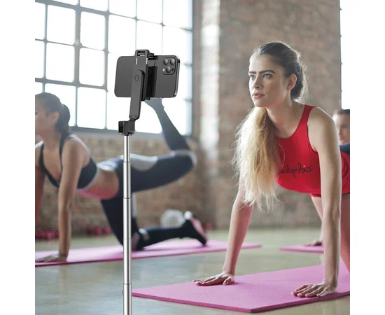 Монопод для селфи Borofone BY7 с треногой + съемный BT пульт Черный