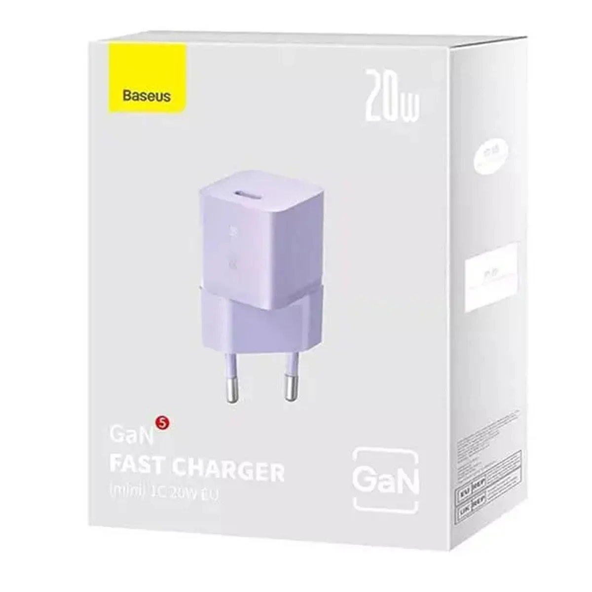 СЗУ Baseus GaN5 Fast Charger (mini) 1C 20W (CCGN05010) Purple