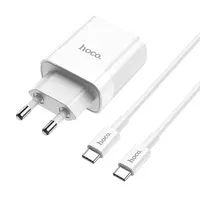 СЗУ HOCO C80A Rapido PD+QC3.0 Type-C + USB + Type-C to Type-C Білий