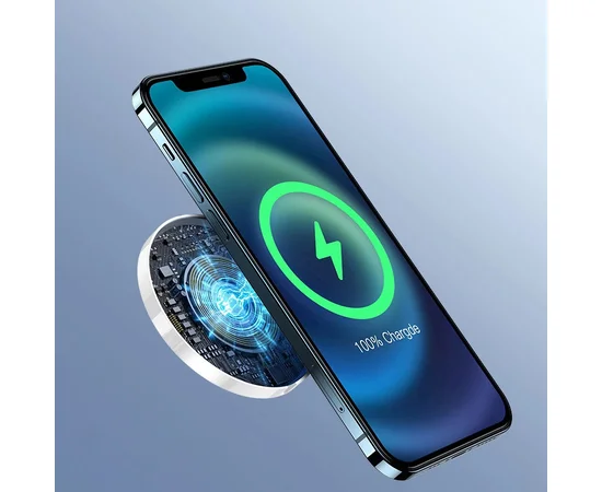 БЗУ Usams US-CD155 for iPhone 12, 15W (магнитный) Белый