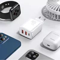 СЗУ Baseus Compact Quick Charger 30W QC+ PD (1Type-C + 2USB) (CCXJ-E) Білий