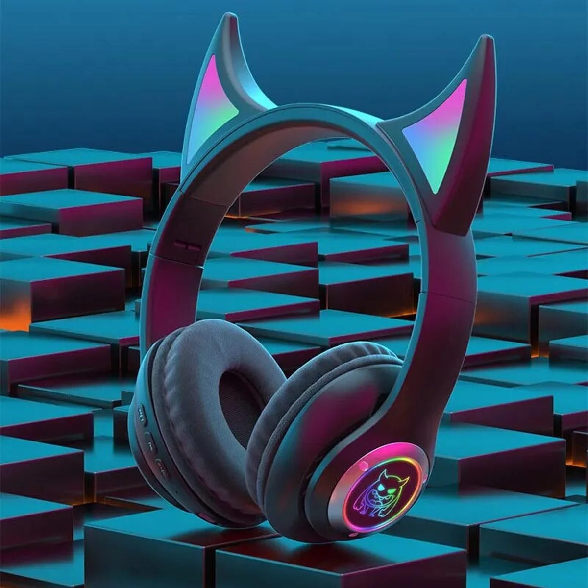 Накладные беспроводные наушники Devil's Horn STN-29 Black