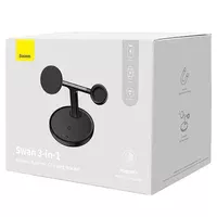 БЗУ Baseus Swan 3in1 Wireless Magnetic Charging Bracket 20W (WXTE) Чорний