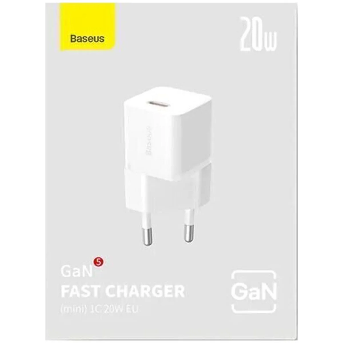 СЗУ Baseus GaN5 Fast Charger (mini) 1C 20W (CCGN05010) White
