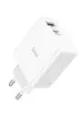 СЗУ Hoco C113A Awesome PD65W (1USB/1Type-C) White