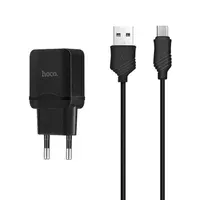 СЗУ Hoco C22A USB Charger 2.4A (+ кабель microUSB) Чорний