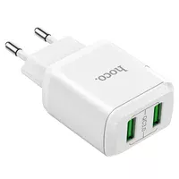 СЗУ HOCO N6 QC3.0 (2USB/3A) + USB - MicroUSB Білий