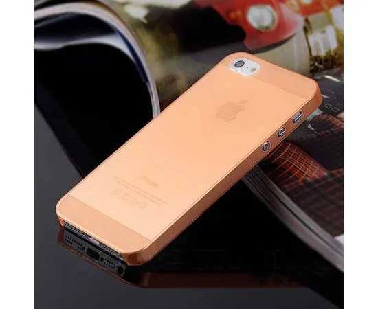 Ультратонкий чохол "Ultrathin 0.3mm" помаранчевий для iPhone 5 / 5S / SE