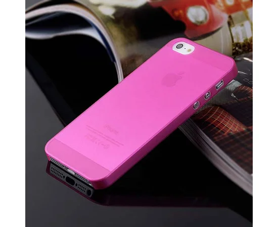 Ультратонкий чохол "Ultrathin 0.3mm" рожевий для iPhone 5 / 5S / SE