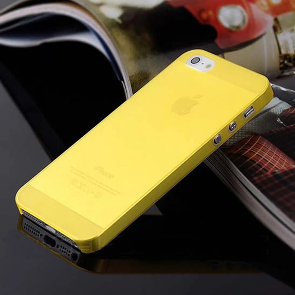 Ультратонкий чохол "Ultrathin 0.3mm" жовтий для iPhone 5 / 5S / SE