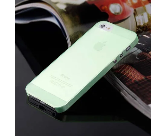 Ультратонкий чехол "Ultrathin 0.3mm" зеленый для iPhone 5/5S/SE