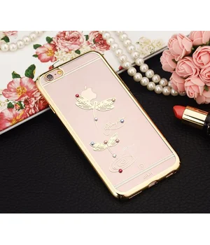 Чохол aikn "Стрекоза" пластиковий для iPhone 6 / 6S золотий
