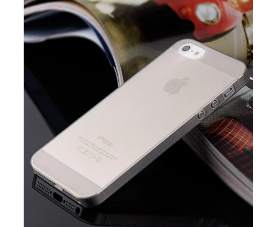 Ультратонкий чехол "Ultrathin 0.3mm" серый для iPhone 5/5S/SE