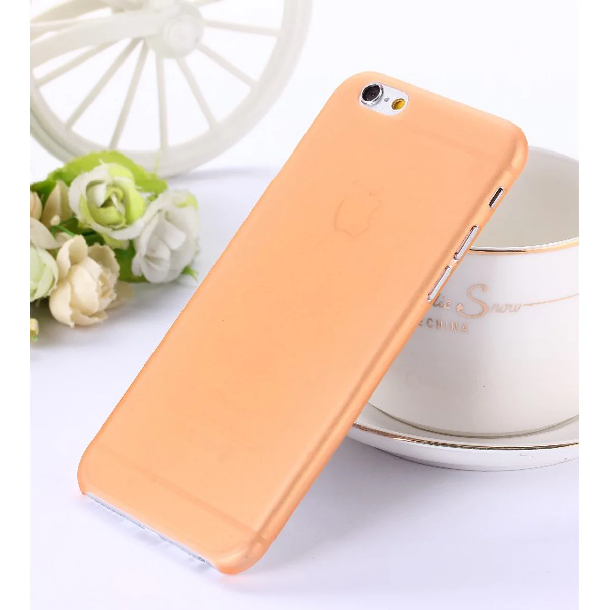 Ультратонкий чехол "Ultrathin 0.3mm" оранжевый для iPhone 6/6S