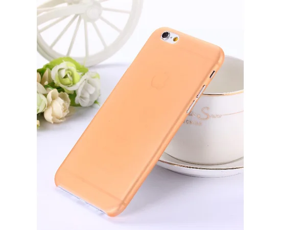 Ультратонкий чехол "Ultrathin 0.3mm" оранжевый для iPhone 6/6S