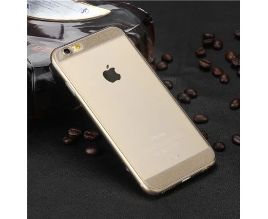 Чохол з блискітками сірий силіконовий для iPhone 6 Plus / 6S Plus